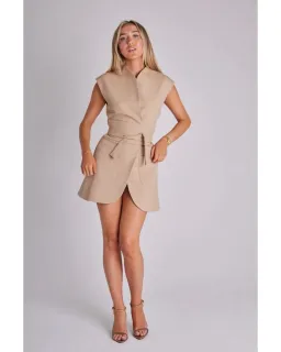 Odd Muse Ultimate Muse Sleeveless Dress Beige Size AU 12 for rent on The Volte - image 1