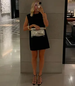 Helsa Studios Heavy Satin Mini Dress in Black Size M  for rent on The Volte - image 5