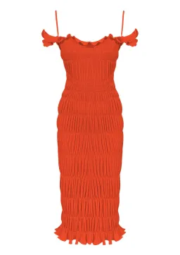 Georgia Hardinge Indra Dress in Red Orange Size 8 for rent on The Volte - image 3