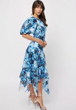 Mossman The High Rise Midi Dress Blue Tie Dye Size 8 for rent on The Volte - image 2