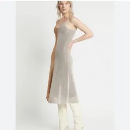 Sass And Bide Half Silver Half Gold Midi Dress Gold/Silver Size 8  for rent on The Volte - image 2