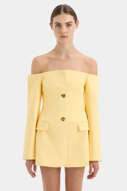 Sir the Label Sandrine Tailored Mini in Limone Size 10  for rent on The Volte - image 2