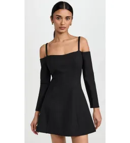 Reformation Donatella Knit Mini Dress Black Size M/Au 10 for rent on The Volte - image 2