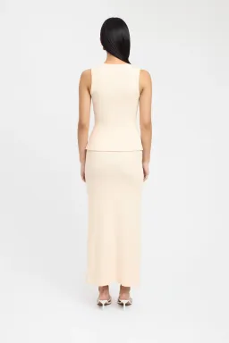 Kookai Bec Button Tank Size 36 and Carter Maxi Skirt Size 34 Set Butter Cream for rent on The Volte - image 3