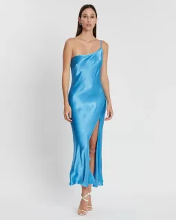 Bec & Bridge Frederic Midi Dress Blue Size AU 6 for rent on The Volte - image 1