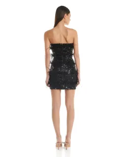 Eliya the Label Tiffany Mini Dress in Black Size AU 8 for rent on The Volte - image 3