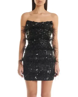 Eliya the Label Tiffany Mini Dress in Black Size AU 8 for rent on The Volte - image 2