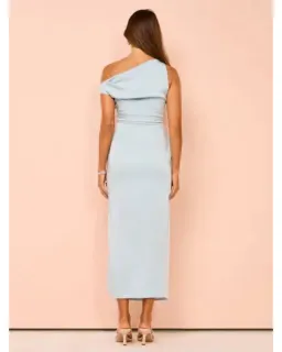 Bec & Bridge Rochelle Asym Midi Dress in Dolphin Blue Size AU 10 for rent on The Volte - image 4