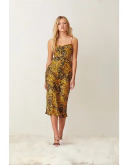Bec & Bridge Turtle Rock Midi Dress Gold/Black Size AU 8 for rent on The Volte - image 1
