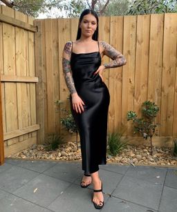 Seed Silk Slip Dress - Black size 8 for rent on The Volte - image 1