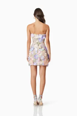 Elliatt Arabella Strapless Mini Dress Floral Size S / AU 8 for rent on The Volte - image 3