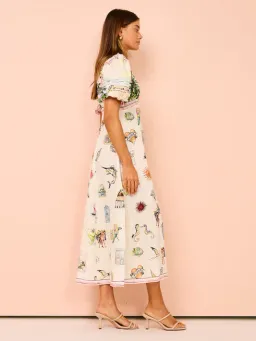 Alemais Sunset Midi Dress Multi Size 10 for rent on The Volte - image 2