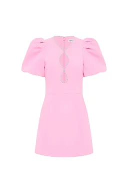 Rebecca Vallance Karina Puff Sleeve Mini Dress Pink Size 8 for rent on The Volte - image 6
