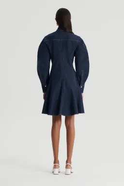 Scanlan Theodore Denim Mini Dress Indigo B Size M / AU 10 for rent on The Volte - image 3