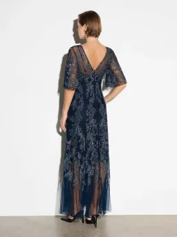 Moss and Spy Desiree Evening Dress Navy Size 8 for rent on The Volte - image 2
