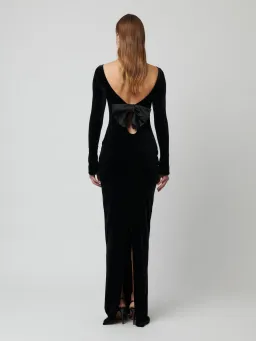 Effie Kats Yasmin Maxi Dress Black Velvet Size XS / AU 6 for rent on The Volte - image 1
