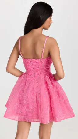 Aje Evangeline Cornelli Mini Dress in Protea Pink  Size 8 for rent on The Volte - image 3