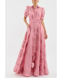 Rebecca Vallance Annette Button Gown Pink Size AU 10 for rent on The Volte - image 1