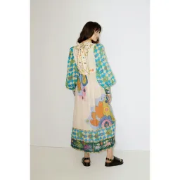 Alemais Lou Balloon Sleeve Midi Dress Multi Size AU 14 for rent on The Volte - image 2