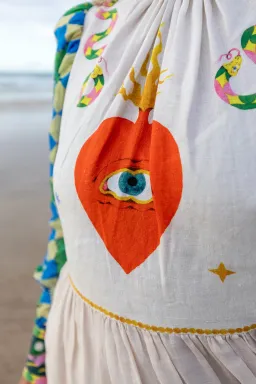 Alemais Lou Balloon Sleeve Midi Dress Multi Size AU 14 for rent on The Volte - image 7