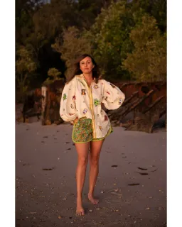 Alemais Checkers Shirt and Harmonia Quilted Shorts Set Print Size AU 16 for rent on The Volte - image 1