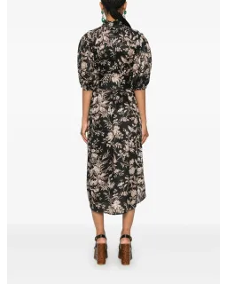 Zimmermann Kaftan Midi Dress Black Mockingbird Size 14 for rent on The Volte - image 2