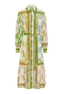 Alemais Checkmate Silk Midi Shirtdress Multi Size 16 for rent on The Volte - image 6