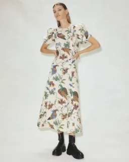 Alemais Birdie Midi Dress Multi Size AU 16 for rent on The Volte - image 1