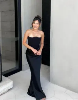 House of CB Persephone Strapless Corset Dress Black Size 8 for rent on The Volte - image 4