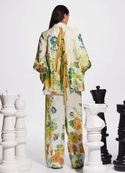 Alemais Constance Shirt and Pants Set Cream Floral Size 16 for rent on The Volte - image 3