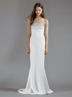Galia Lahav Eve Slim-fitted Wedding Dress  Ivory  Size 6  for rent on The Volte - image 1
