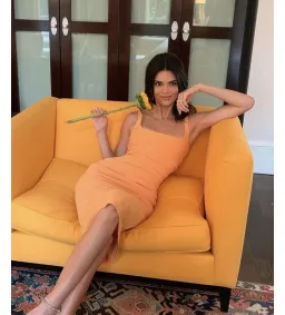 Bec & Bridge Karina Tuck Midi Dress Mango Size 10 for rent on The Volte - image 6