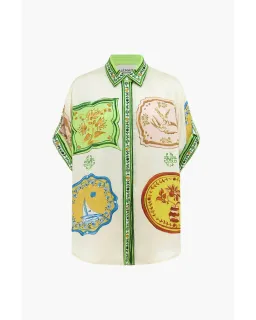 Alemais Porcelain Shirt and Short Set Multi Print Size 16 for rent on The Volte - image 6