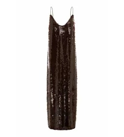 Alemais Geanie Sequin Gown In Chocolate Size 14  for rent on The Volte - image 3