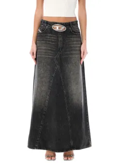 Diesel De-Pago-S3 Denim Maxi Skirt 2 Black Size 10 for rent on The Volte - image 1