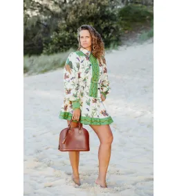 Alemais Birdie Mini Dress Multi Print Size 14 for rent on The Volte - image 3