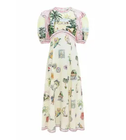 Alemais Sunset Midi Dress Print Size 14  for rent on The Volte - image 5