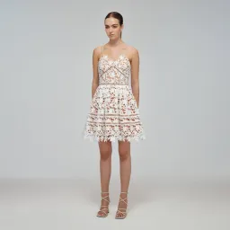 Self Portrait Mini Azalea Dress White Size 14 for rent on The Volte - image 1