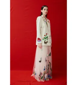 Alemais Zelda Embroidered Blazer Print Size 16  for rent on The Volte - image 2