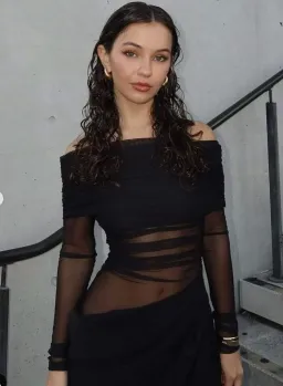 Benni Yasmin Off Shoulder Dress Black Size 10 for rent on The Volte - image 9