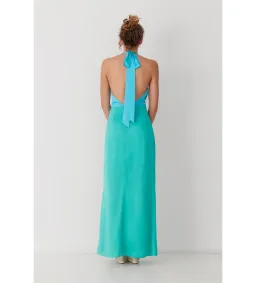 Wolf Gang Oahu Slip Dress Aquamarine Size 10 for rent on The Volte - image 3