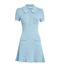 Self Portrait Blue Sequin Knit Mini Dress Size M/AU 8 for rent on The Volte - image 9