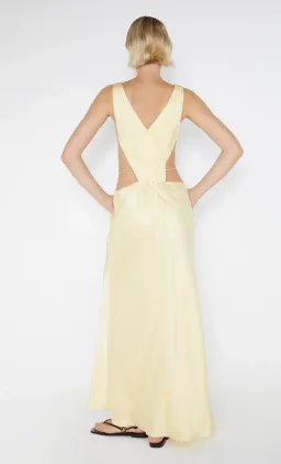 Bec & Bridge Agathe Diamond Dress Butter Yellow Size 8 for rent on The Volte - image 3