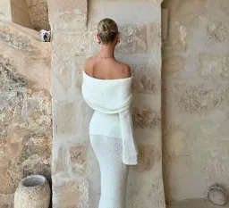 Wanderdoll Yasmin Boucle Knit Coord Cream Size XS / AU 6 for rent on The Volte - image 5