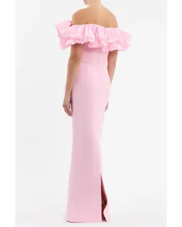 Rebecca Vallance Jenna Off Shoulder Gown Pink Size AU 8 for rent on The Volte - image 3