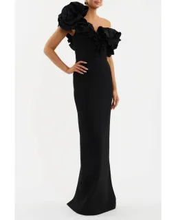 Rebecca Vallance Ella Gown in Black Size AU 12 for rent on The Volte - image 2