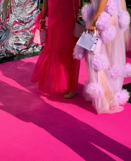 Custom Pom Pom Dress Purple Size 8 for rent on The Volte - image 3