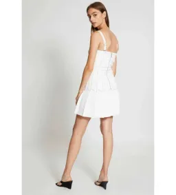 Dion Lee Column Pleated Mini Dress in White Size AU 8 for rent on The Volte - image 2