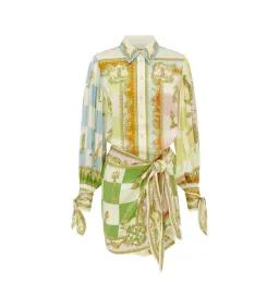 Alemais Checkmate Silk Mini Dress Multi Print Size AU 16 for rent on The Volte - image 7