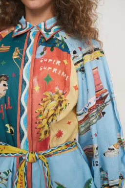 Alemais All Aboard Mini Dress Multi Size 6 for rent on The Volte - image 4